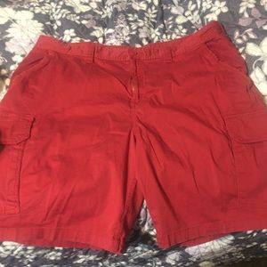 Red mens summer shorts